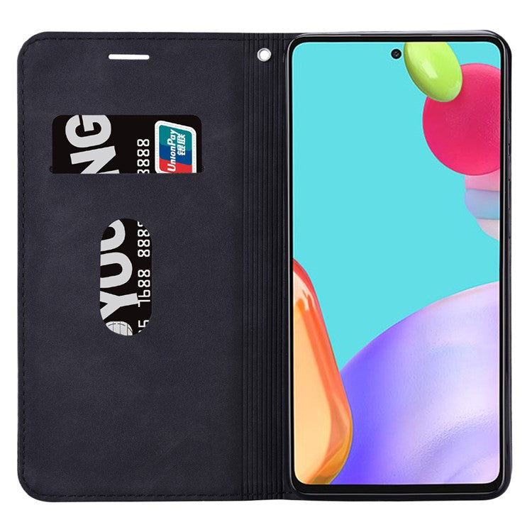 For Samsung Galaxy A25 5G (Global) (161.0 x 76.5 x 8.3mm) Case Business Style Magnetic Closure Leather Phone Cover with Strap