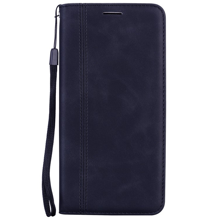 For Samsung Galaxy A25 5G (Global) (161.0 x 76.5 x 8.3mm) Case Business Style Magnetic Closure Leather Phone Cover with Strap