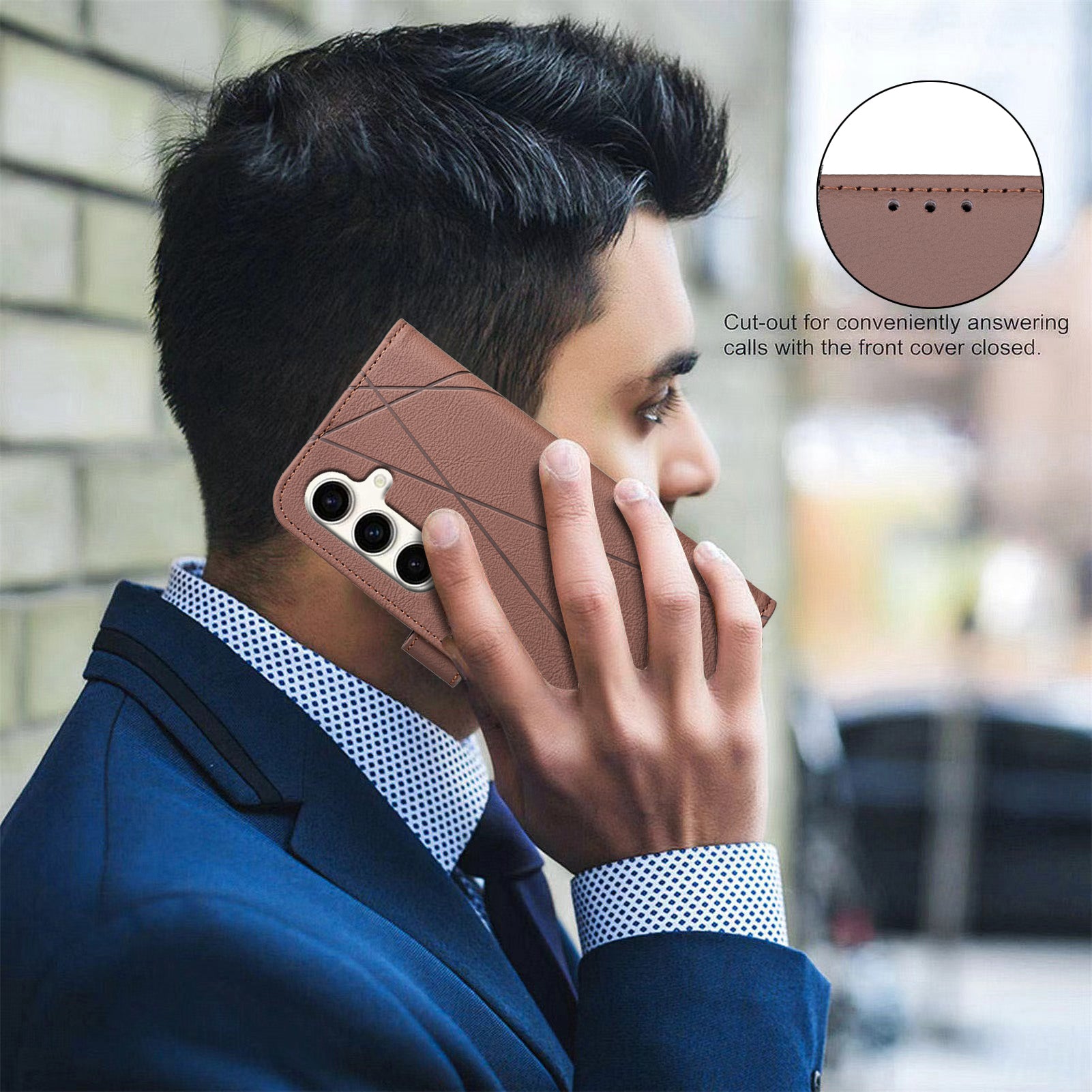 For Samsung Galaxy A35 5G Case BINFEN COLOR BF35 Geometry Imprinted Leather Phone Cover RFID Blocking Wallet Stand