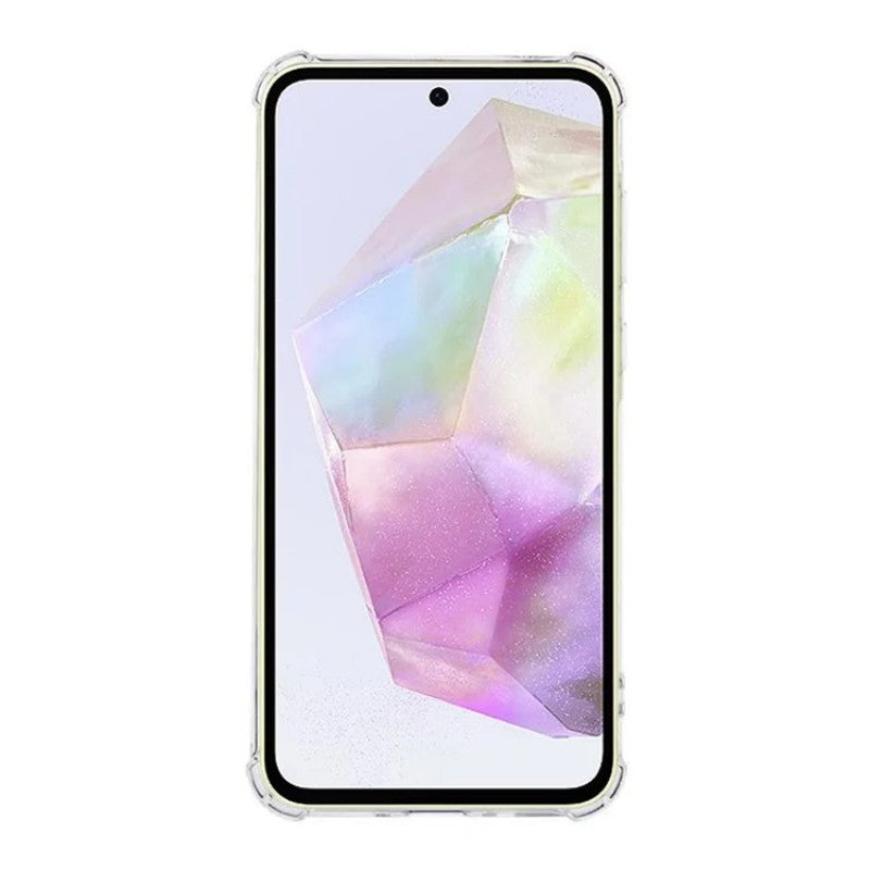 For Samsung Galaxy A35 5G TPU Case WANLONFENG WL3 Series 1.5mm Phone Cover with 2Pcs Tempered Glass Films
