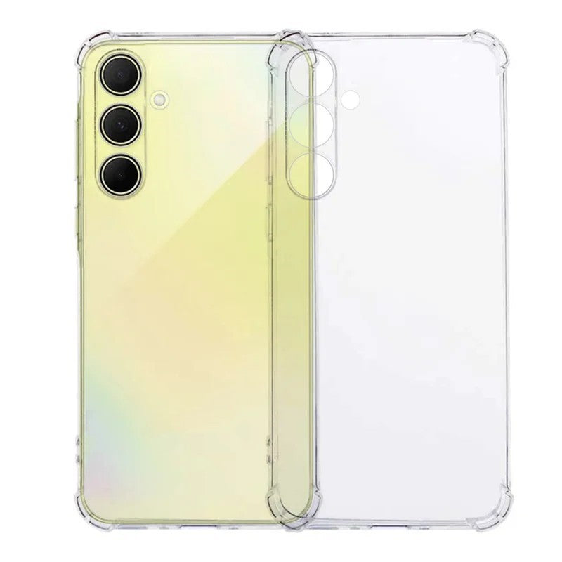 For Samsung Galaxy A35 5G TPU Case WANLONFENG WL3 Series 1.5mm Phone Cover with 2Pcs Tempered Glass Films