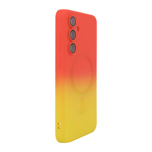 För Samsung Galaxy A34 5G Silikonfodral ENAKY HAT PRINCE Gradient Color Cover Kompatibel med MagSafe