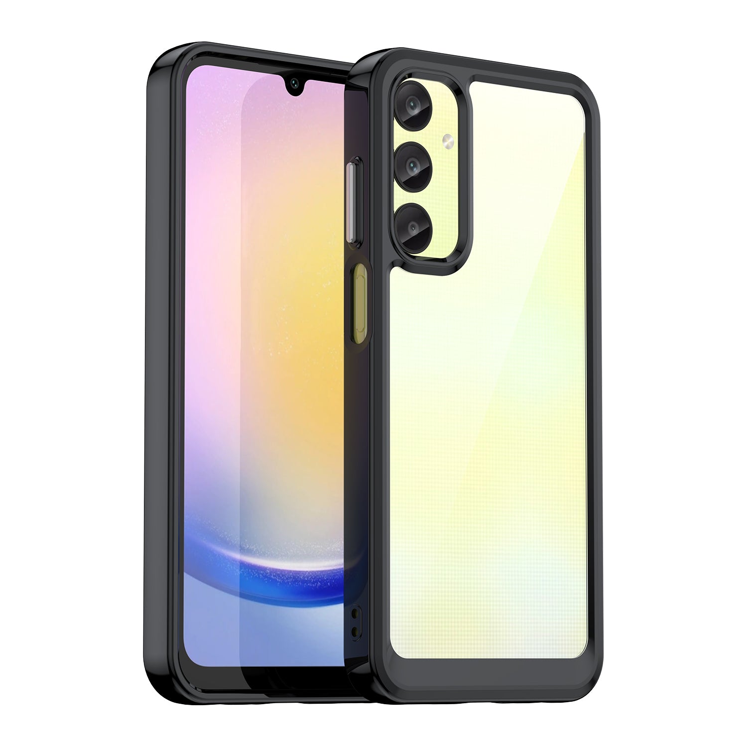For Samsung Galaxy A25 5G (Global) (161.0 x 76.5 x 8.3mm) Phone Case WANLONFENG XC Series TPU Acrylic Cover with Tempered Glass (Big Lens Hole)