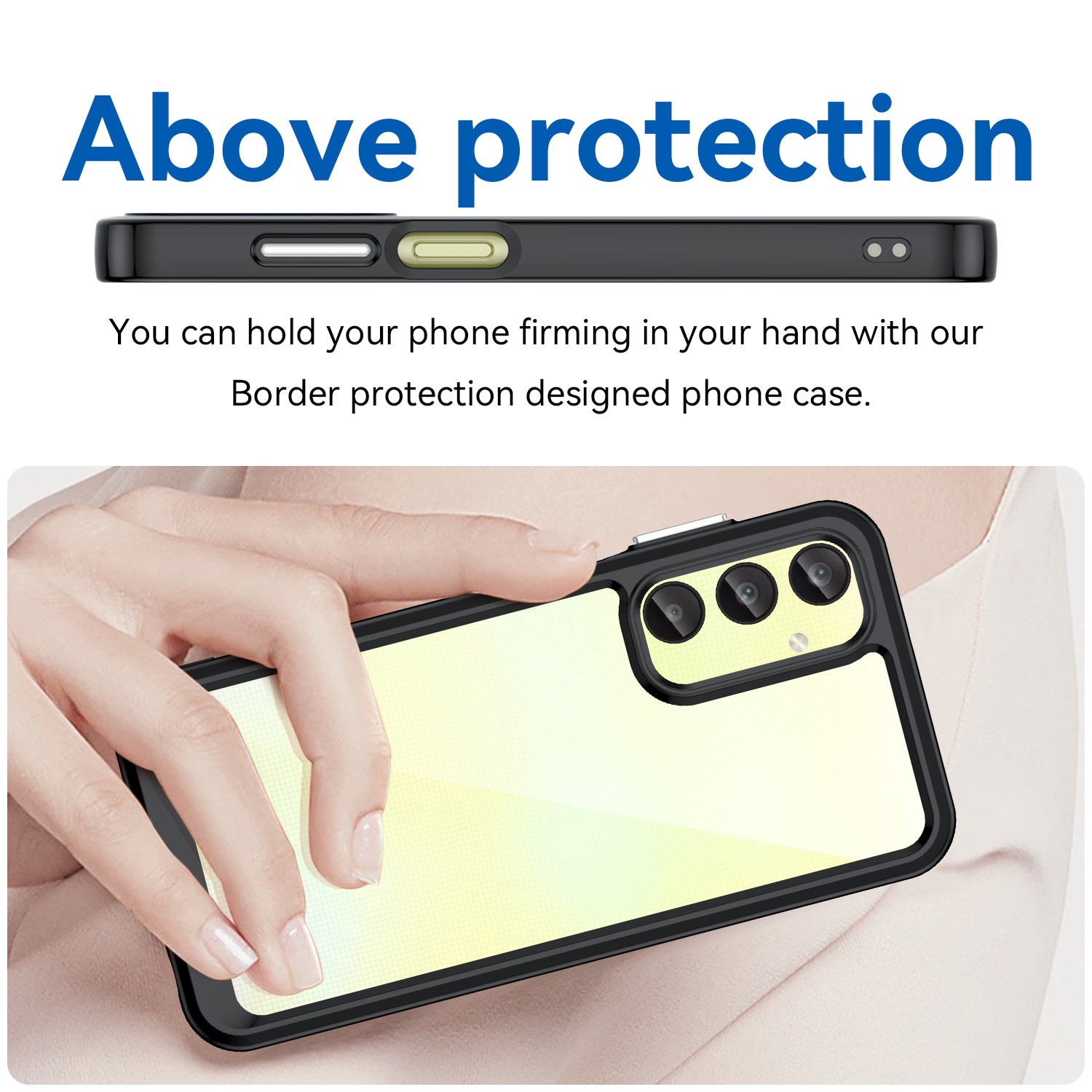For Samsung Galaxy A25 5G (Global) (161.0 x 76.5 x 8.3mm) Phone Case WANLONFENG XC Series TPU Acrylic Cover with Tempered Glass (Big Lens Hole)