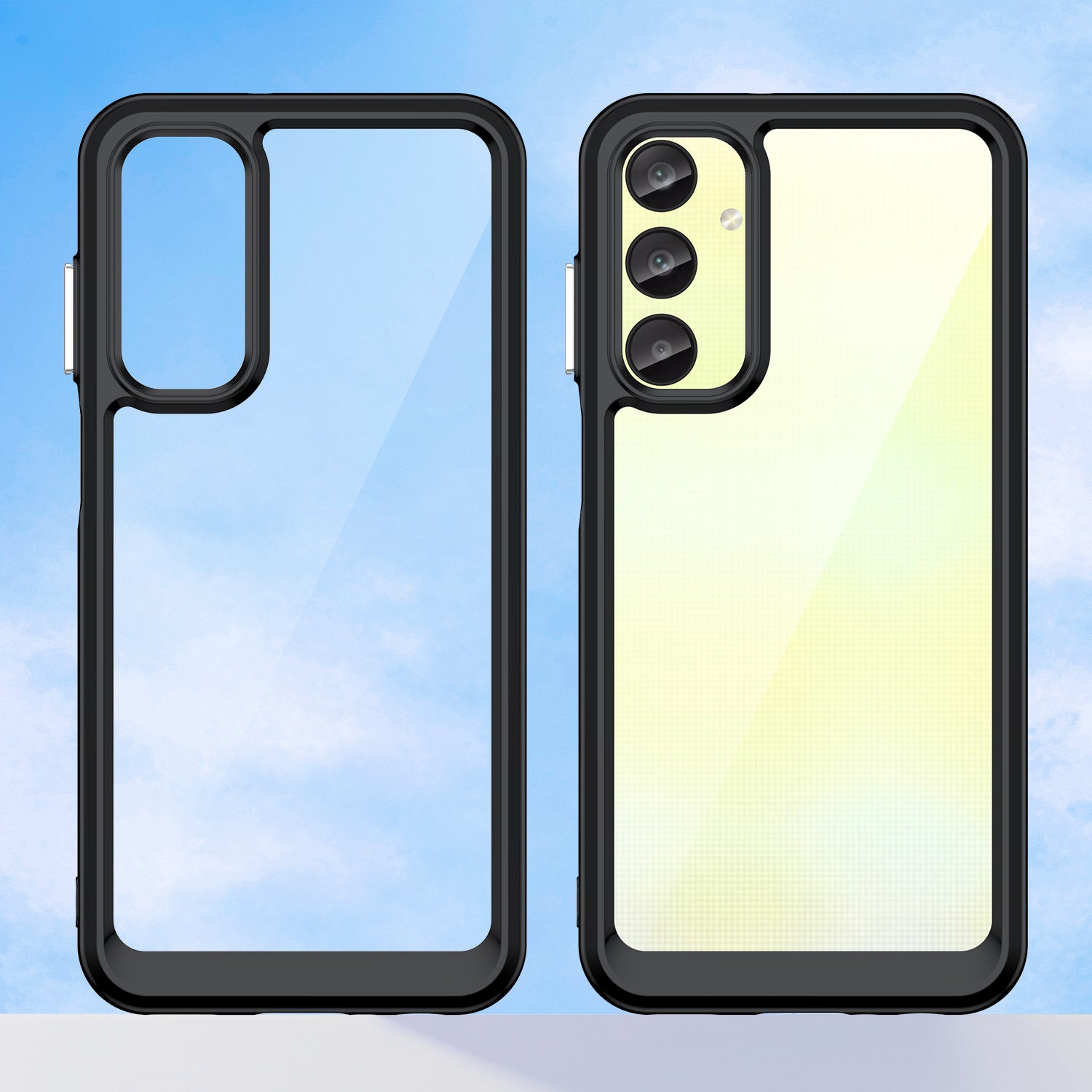 For Samsung Galaxy A25 5G (Global) (161.0 x 76.5 x 8.3mm) Phone Case WANLONFENG XC Series TPU Acrylic Cover with Tempered Glass (Big Lens Hole)