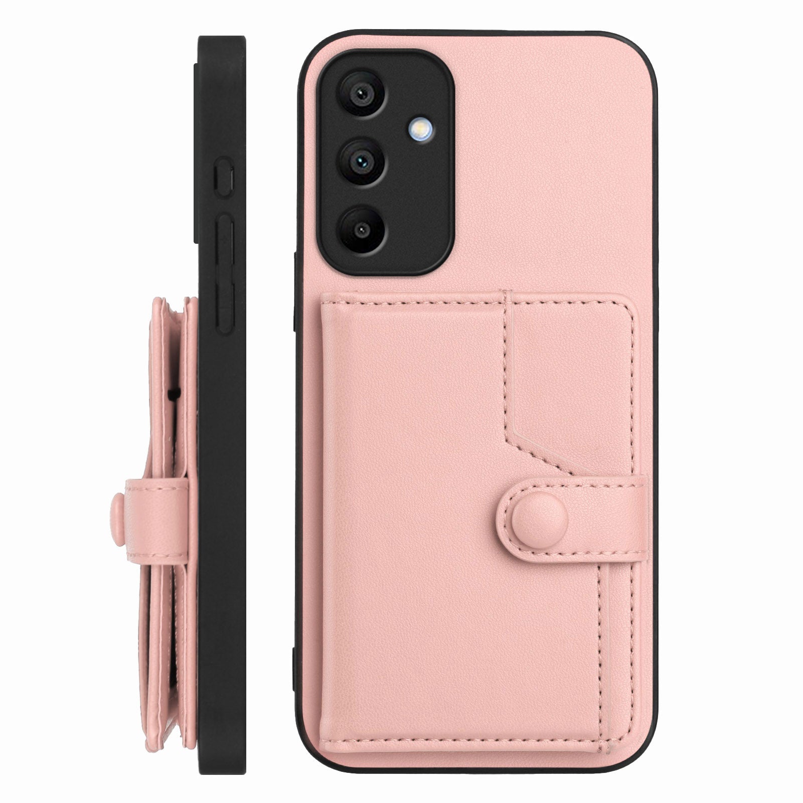 For Samsung Galaxy A15 4G Case RFID Blocking Card Holder Kickstand TPU + PU Leather Phone Back Cover