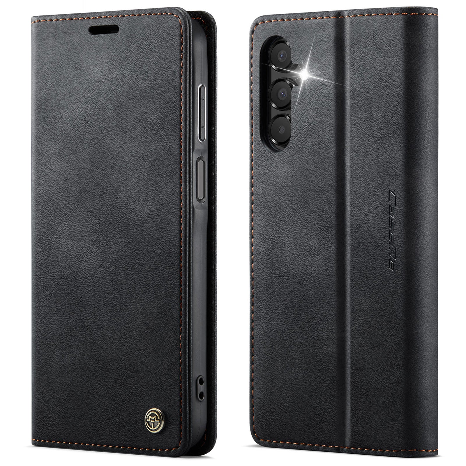 For Samsung Galaxy A15 5G / Galaxy A15 4G Case CASEME 033 Series RFID Blocking Wallet Stand Calf Texture Leather Phone Cover