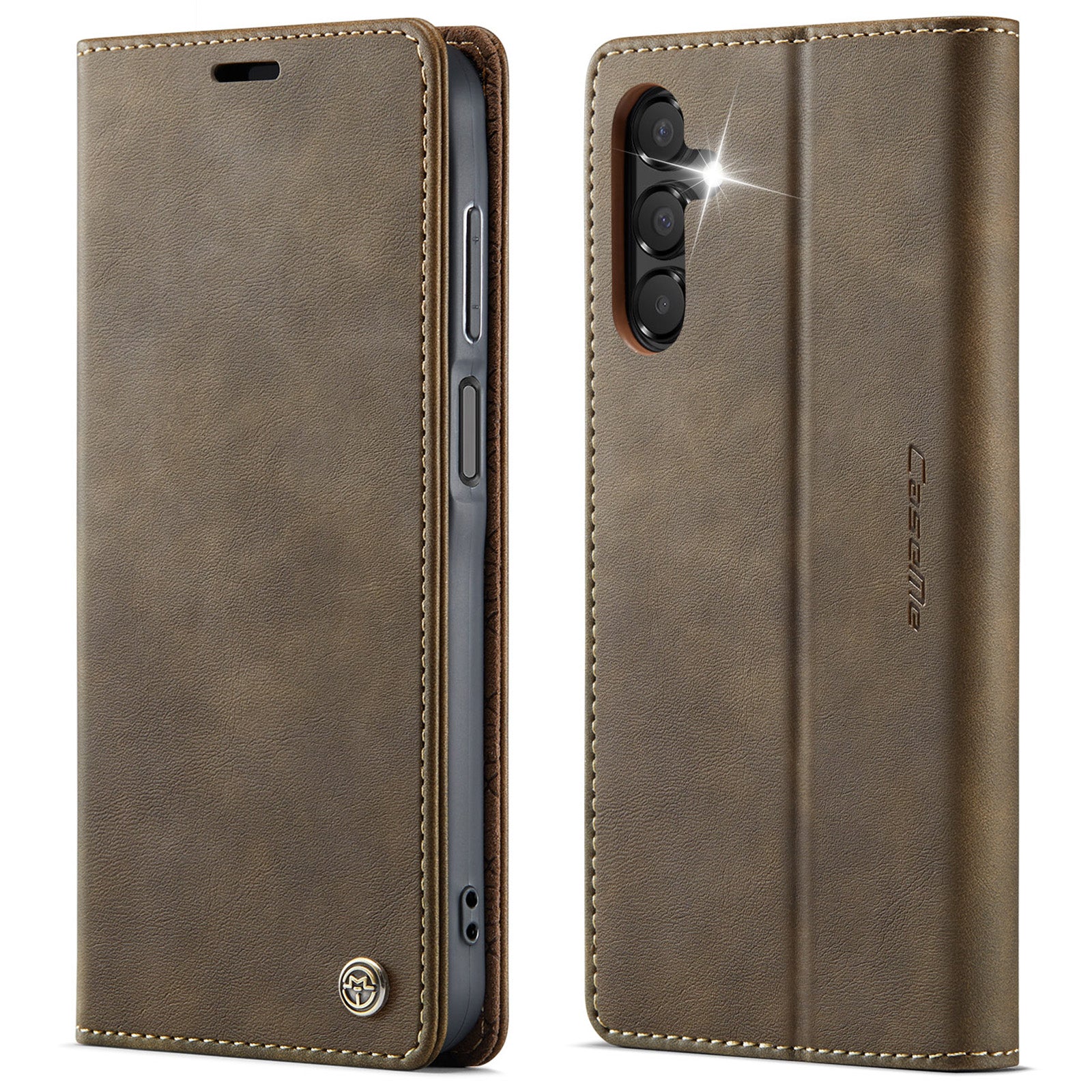 For Samsung Galaxy A15 5G / Galaxy A15 4G Case CASEME 033 Series RFID Blocking Wallet Stand Calf Texture Leather Phone Cover