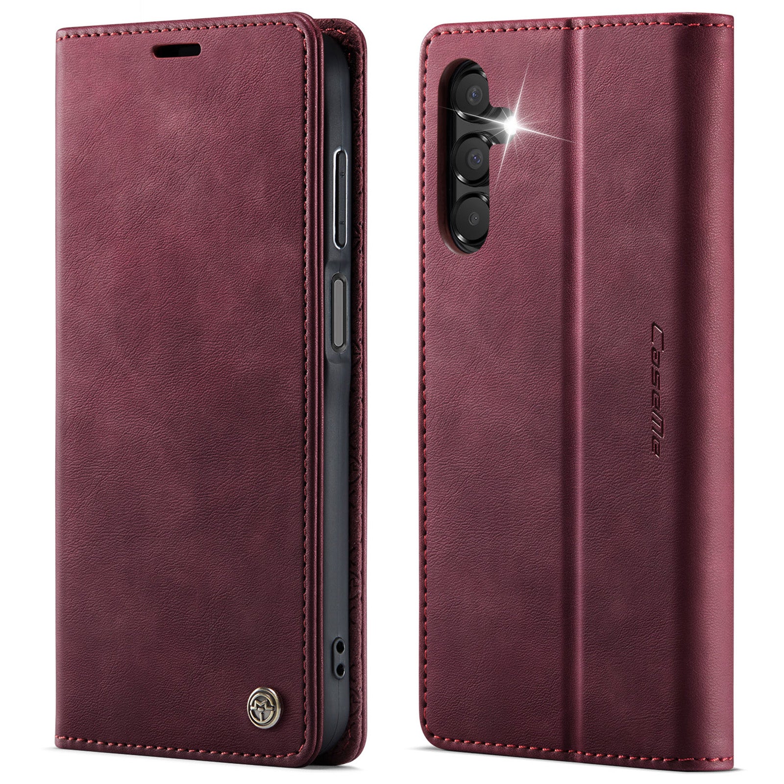 For Samsung Galaxy A15 5G / Galaxy A15 4G Case CASEME 033 Series RFID Blocking Wallet Stand Calf Texture Leather Phone Cover