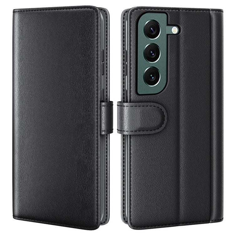 For Samsung Galaxy S23 Case Genuine Split Leather Phone Cover with Wallet Stand
