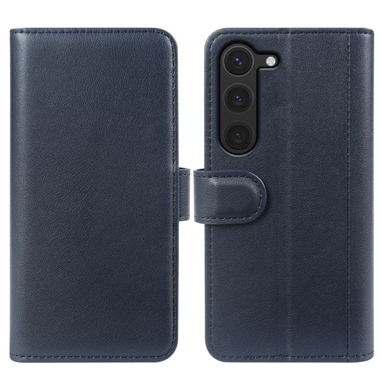 For Samsung Galaxy S23 Case Genuine Split Leather Phone Cover with Wallet Stand
