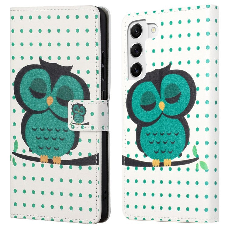 For Samsung Galaxy S23 Phone Case, Pattern Printing Full Protection PU Leather Folio Flip Wallet Cover with Stand