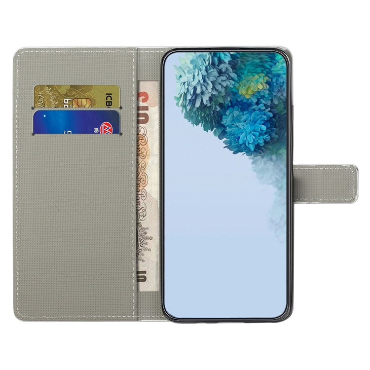 For Samsung Galaxy S23 Phone Case, Pattern Printing Full Protection PU Leather Folio Flip Wallet Cover with Stand