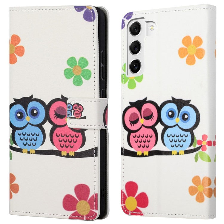 For Samsung Galaxy S23 Phone Case, Pattern Printing Full Protection PU Leather Folio Flip Wallet Cover with Stand