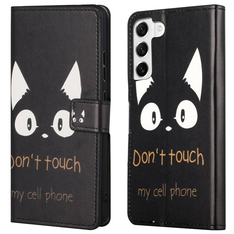 For Samsung Galaxy S23 Phone Case, Pattern Printing Full Protection PU Leather Folio Flip Wallet Cover with Stand
