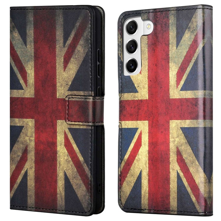 For Samsung Galaxy S23 Phone Case, Pattern Printing Full Protection PU Leather Folio Flip Wallet Cover with Stand