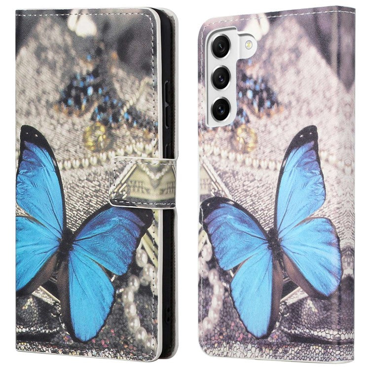 For Samsung Galaxy S23 Phone Case, Pattern Printing Full Protection PU Leather Folio Flip Wallet Cover with Stand