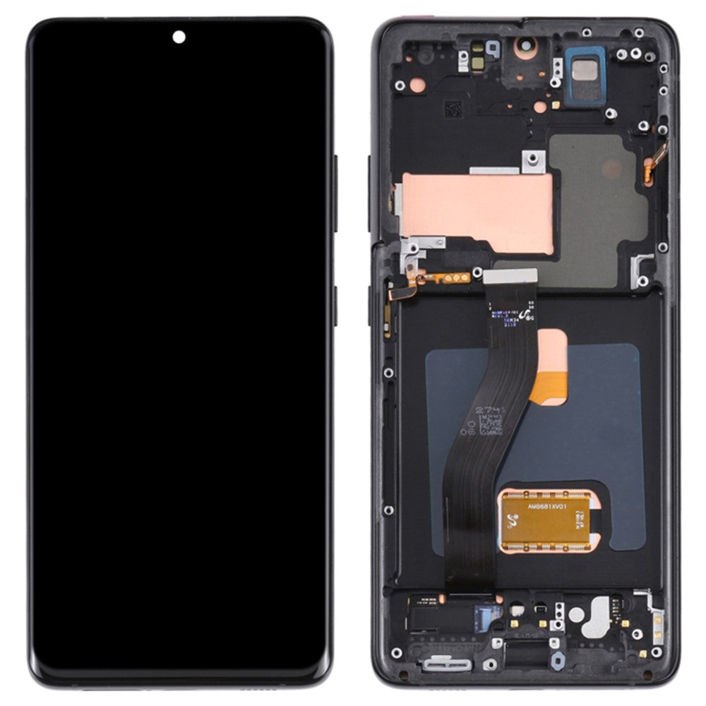 For Samsung Galaxy S21 Ultra 5G G998B OEM Grade S AMOLED Screen and Digitizer Assembly + Frame Part (without Logo)