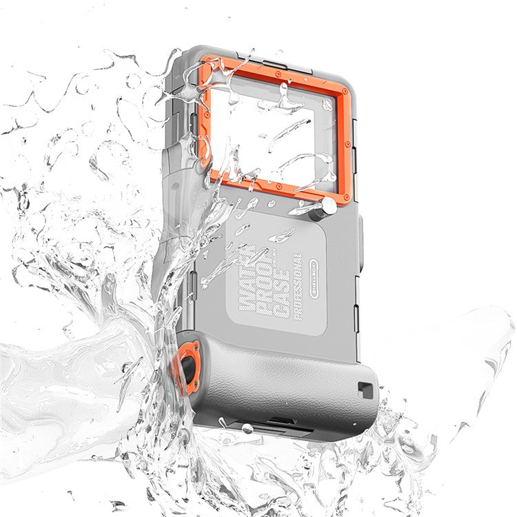 SHELLBOX 15M Undervattens IPX8 vattentätt dykfodral för iPhone 14 Series / 13 Series / 12 Series Full Body Phone Shell II med anti-förlorat rep