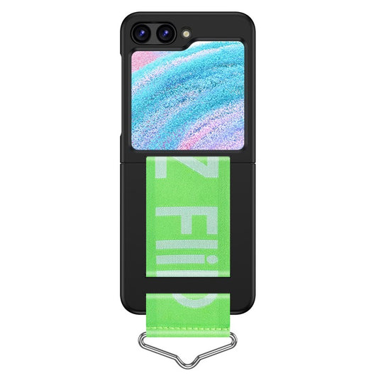For Samsung Galaxy Z Flip5 5G Hard PC Phone Cover Protective Case with B-Shape Ring Holder