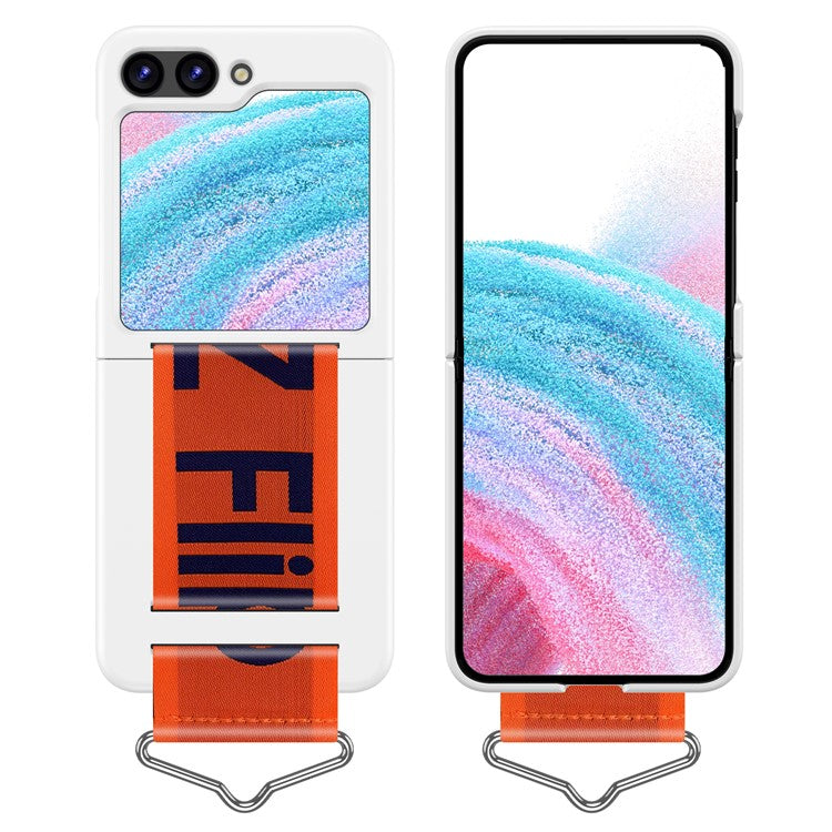 For Samsung Galaxy Z Flip5 5G Hard PC Phone Cover Protective Case with B-Shape Ring Holder