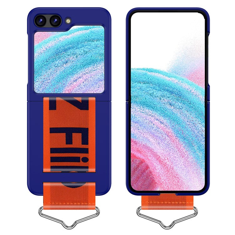 For Samsung Galaxy Z Flip5 5G Hard PC Phone Cover Protective Case with B-Shape Ring Holder