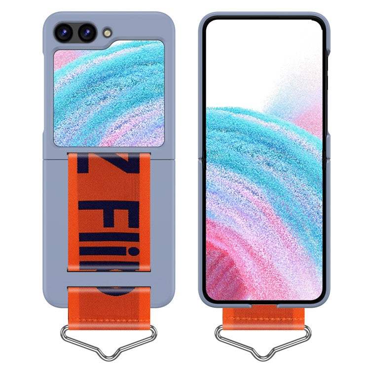 For Samsung Galaxy Z Flip5 5G Hard PC Phone Cover Protective Case with B-Shape Ring Holder