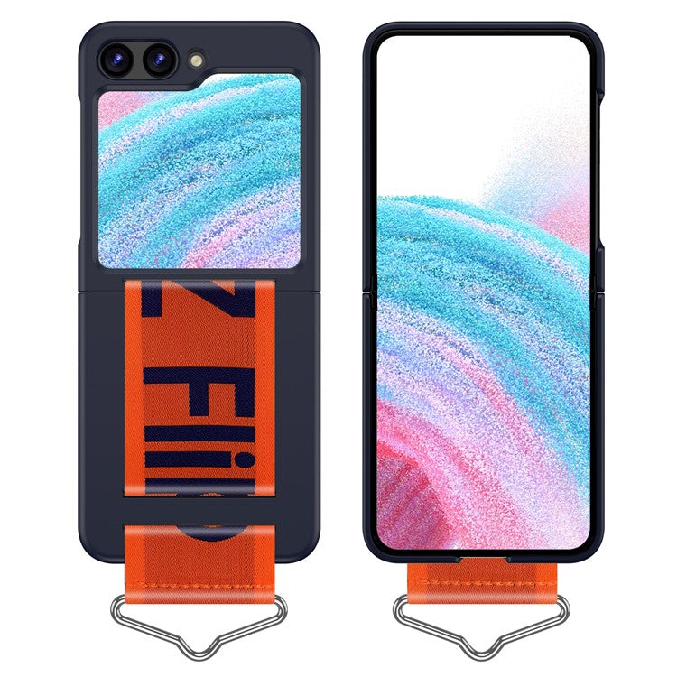 For Samsung Galaxy Z Flip5 5G Hard PC Phone Cover Protective Case with B-Shape Ring Holder