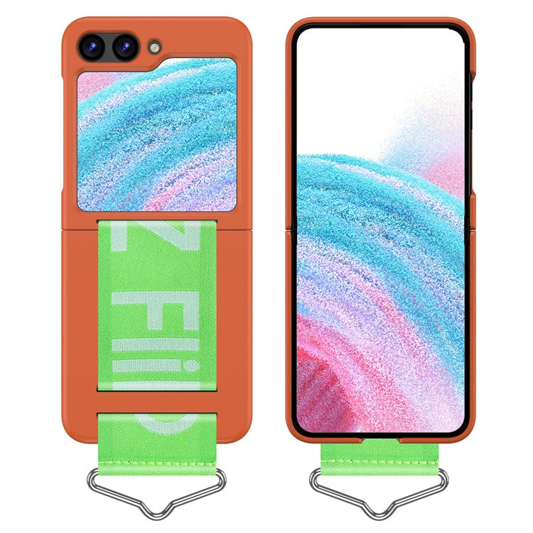 For Samsung Galaxy Z Flip5 5G Hard PC Phone Cover Protective Case with B-Shape Ring Holder