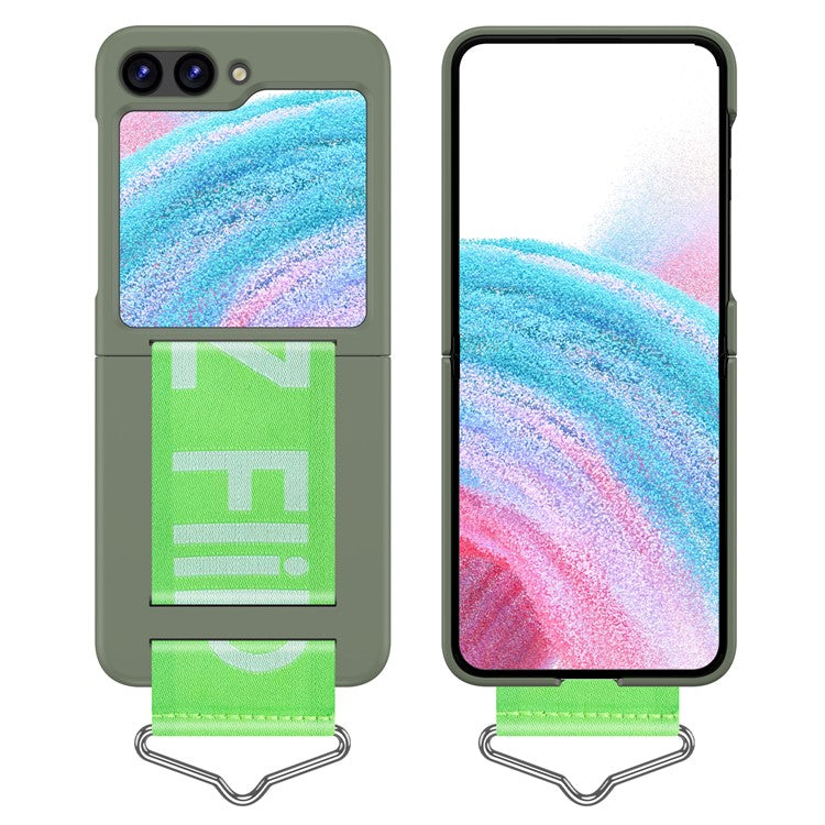 For Samsung Galaxy Z Flip5 5G Hard PC Phone Cover Protective Case with B-Shape Ring Holder