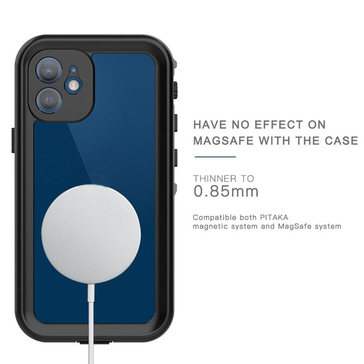 REDPEPPER Dot+ Series For iPhone 12 mini PC+TPU Sealed Phone Case IP68 Waterproof Snowproof Snorkeling Clear Cover