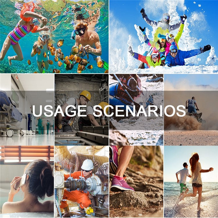 REDPEPPER Dot+ Series For iPhone 12 mini PC+TPU Sealed Phone Case IP68 Waterproof Snowproof Snorkeling Clear Cover