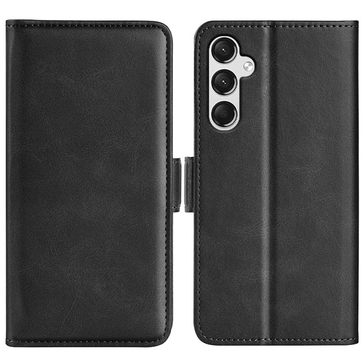 For Samsung Galaxy A25 5G (Global) (161.0 x 76.5 x 8.3mm) Case Wallet Calf Texture Phone Cover PU Leather Stand Flip Shell