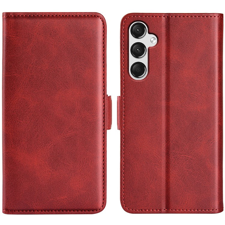 For Samsung Galaxy A25 5G (Global) (161.0 x 76.5 x 8.3mm) Case Wallet Calf Texture Phone Cover PU Leather Stand Flip Shell