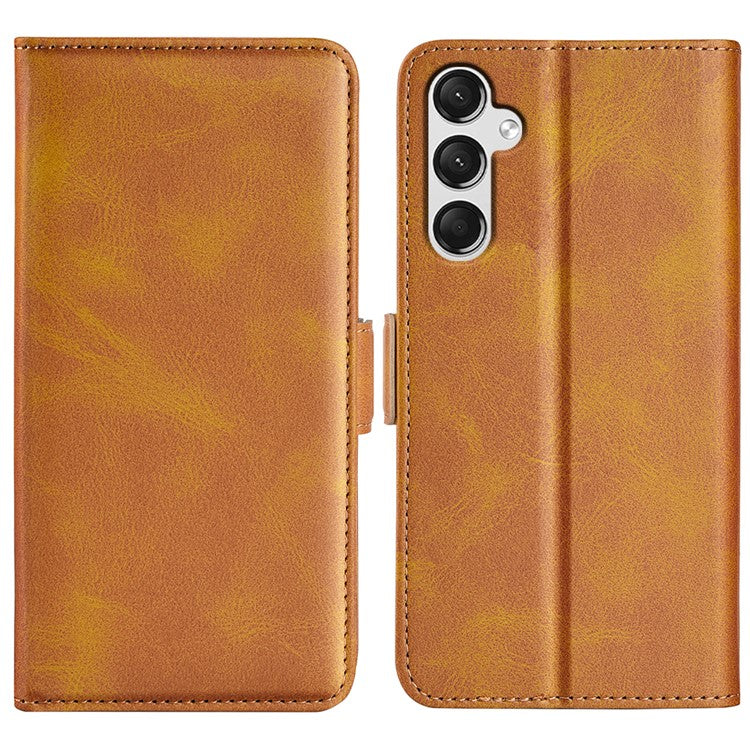 For Samsung Galaxy A25 5G (Global) (161.0 x 76.5 x 8.3mm) Case Wallet Calf Texture Phone Cover PU Leather Stand Flip Shell