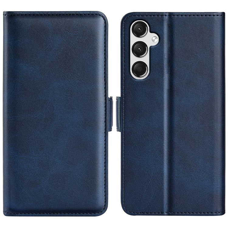 For Samsung Galaxy A25 5G (Global) (161.0 x 76.5 x 8.3mm) Case Wallet Calf Texture Phone Cover PU Leather Stand Flip Shell