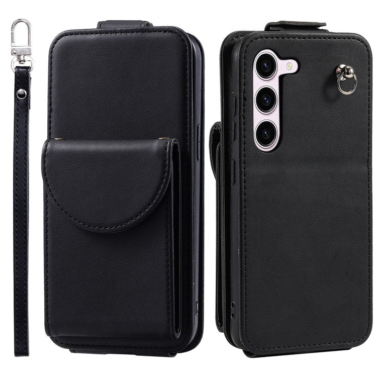 For Samsung Galaxy S23 Case Mobile Phone PU Leather+TPU Vertical Flip Cover