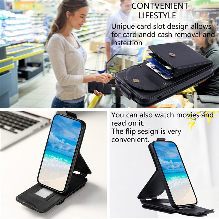 For Samsung Galaxy S23 Case Mobile Phone PU Leather+TPU Vertical Flip Cover