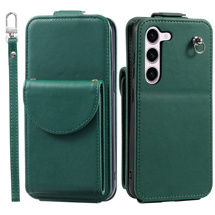 For Samsung Galaxy S23 Case Mobile Phone PU Leather+TPU Vertical Flip Cover