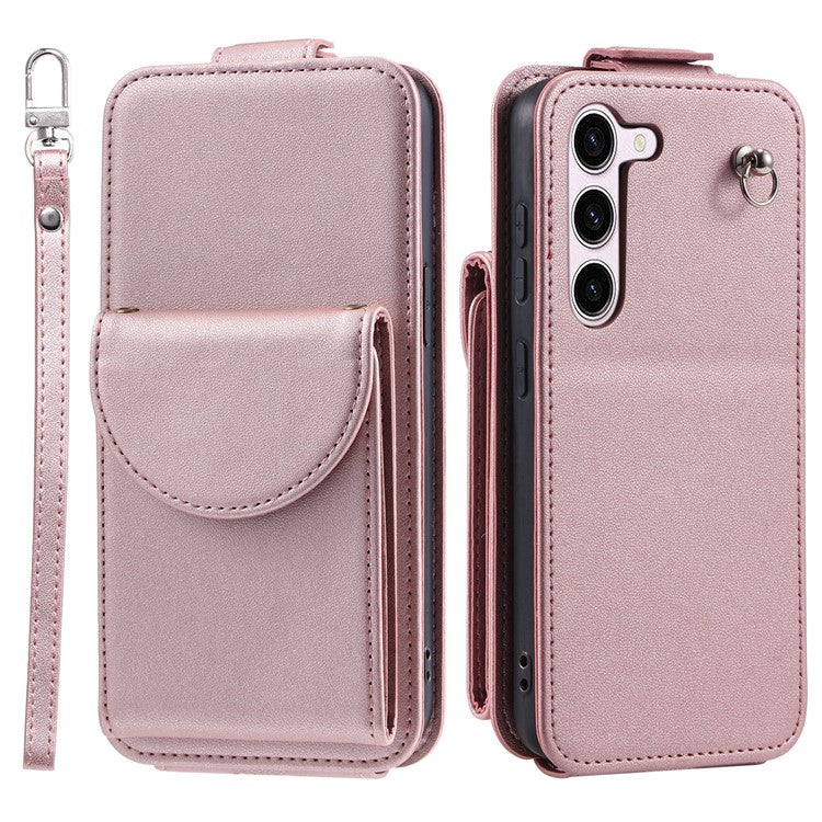 For Samsung Galaxy S23 Case Mobile Phone PU Leather+TPU Vertical Flip Cover