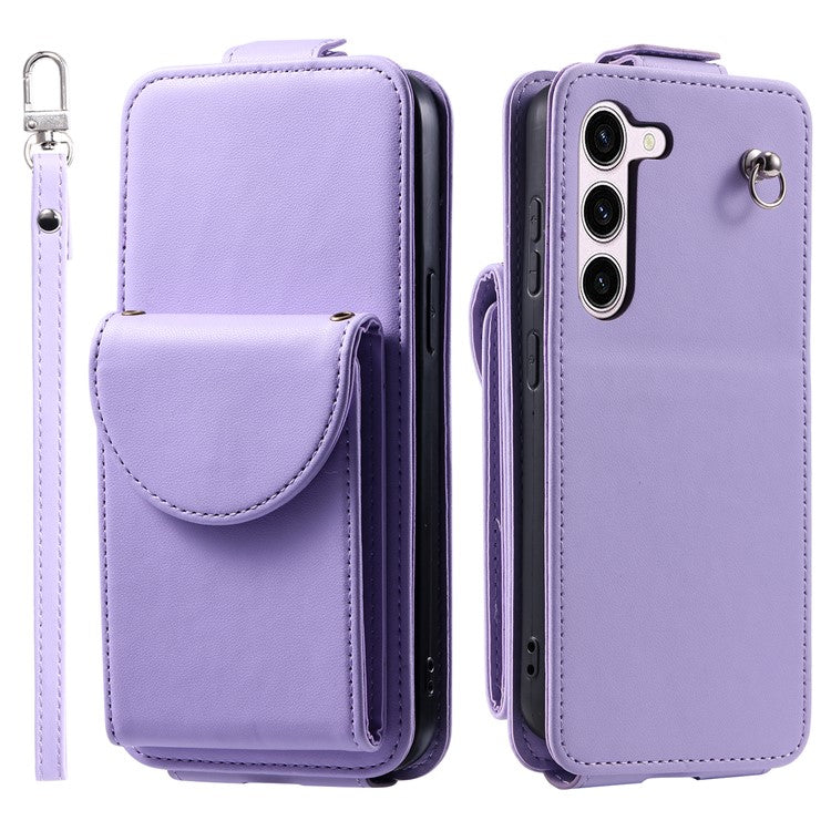 For Samsung Galaxy S23 Case Mobile Phone PU Leather+TPU Vertical Flip Cover