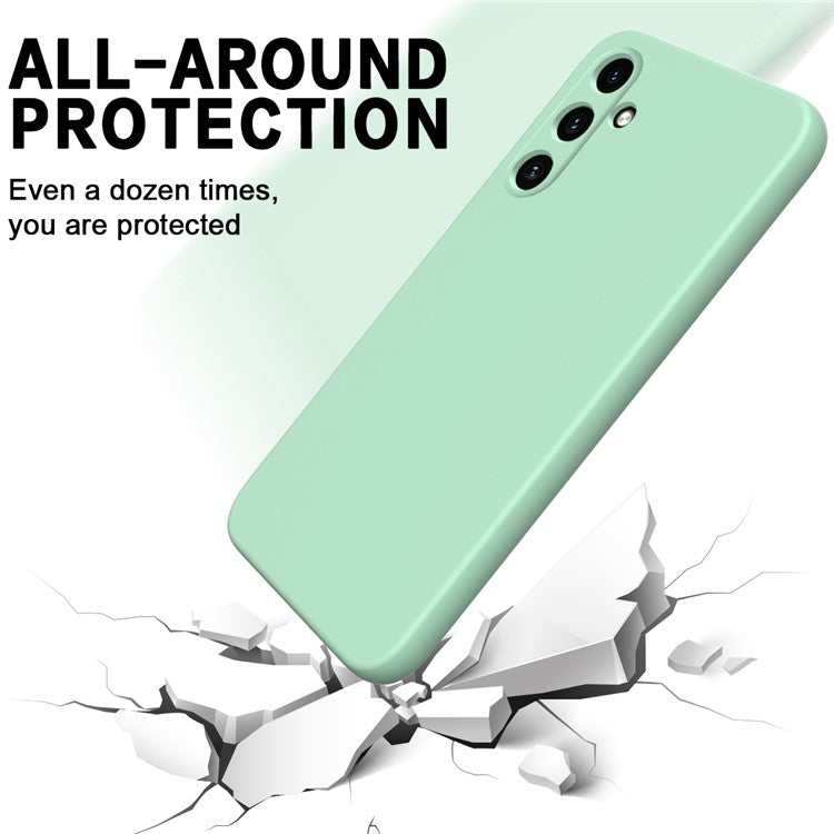 Anti-Scratch Phone Cover for Samsung Galaxy A15 4G / 5G Case Soft Lining Liquid Silicone Shell with Strap