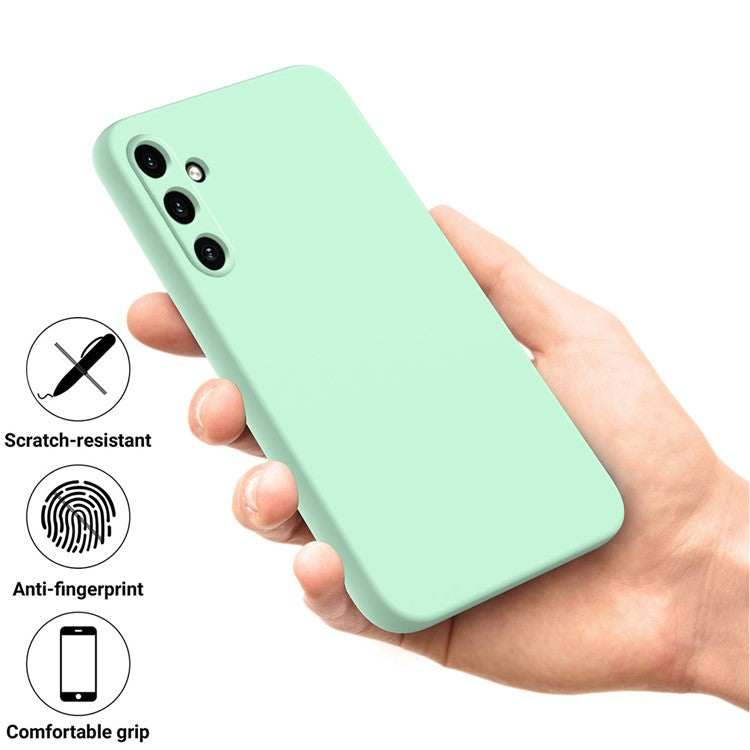 Anti-Scratch Phone Cover for Samsung Galaxy A15 4G / 5G Case Soft Lining Liquid Silicone Shell with Strap