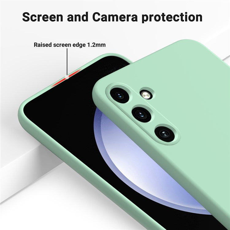 Anti-Scratch Phone Cover for Samsung Galaxy A15 4G / 5G Case Soft Lining Liquid Silicone Shell with Strap