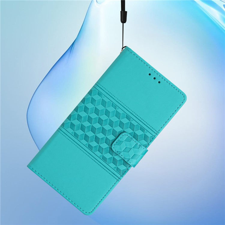 For Samsung Galaxy A05s 4G Case Anti-drop Imprinted Rhombus PU Leather Phone Stand Cover