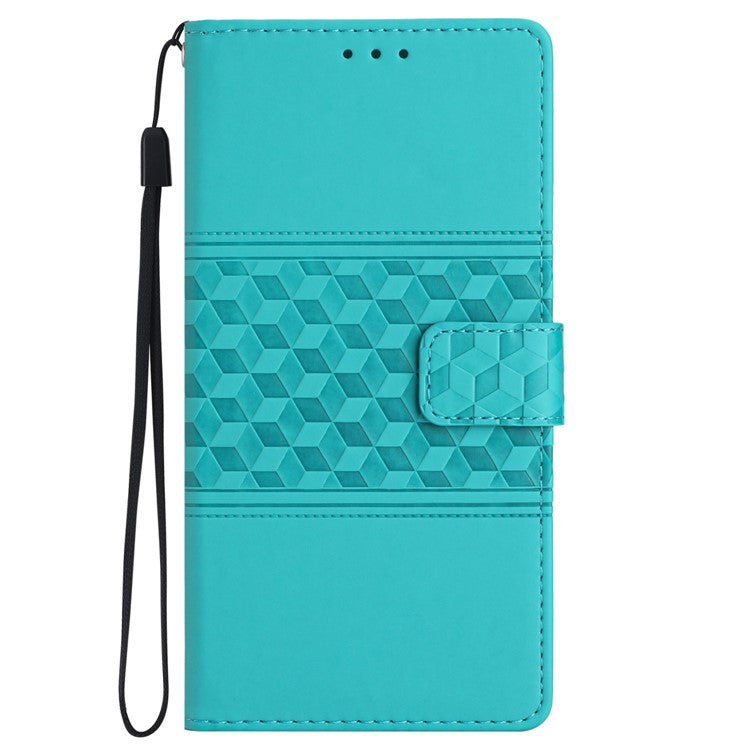 For Samsung Galaxy A05s 4G Case Anti-drop Imprinted Rhombus PU Leather Phone Stand Cover
