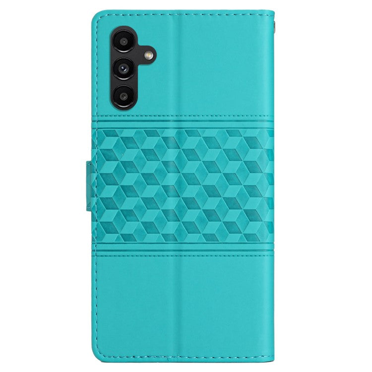 For Samsung Galaxy A05s 4G Case Anti-drop Imprinted Rhombus PU Leather Phone Stand Cover