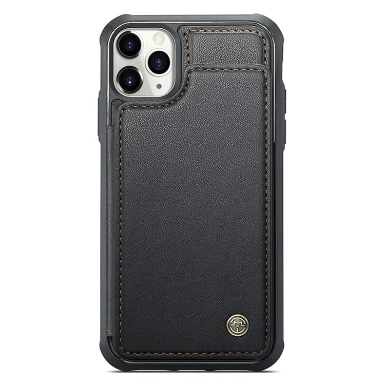 För iPhone 11 Pro telefonfodral CASEME C22 läderbaksida med RFID-kortplats