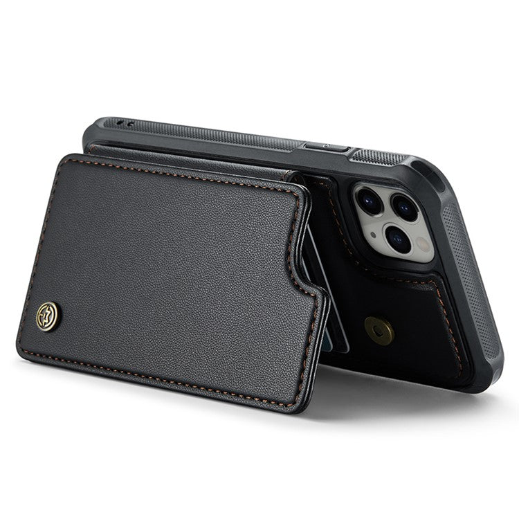 För iPhone 11 Pro telefonfodral CASEME C22 läderbaksida med RFID-kortplats