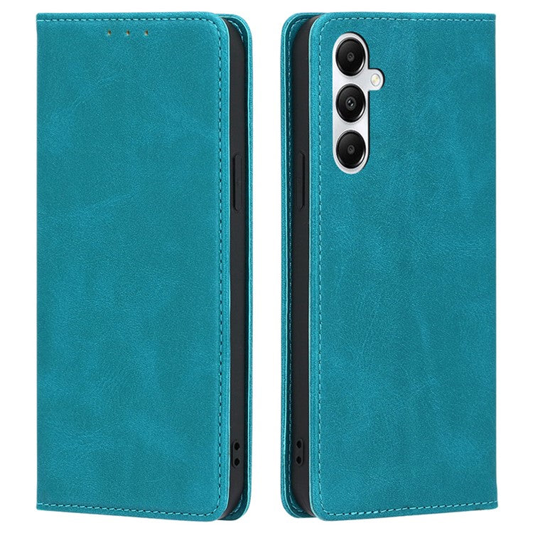 For Samsung Galaxy A05s 4G Phone Case PU Leather+TPU Calf Texture Stand Cover